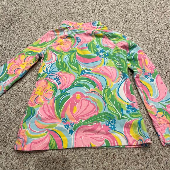 Lilly Pulitzer Floral Skipper Half Zip Pullover Sweatshirt XS Preppy Resortwear - Picture 2 of 8